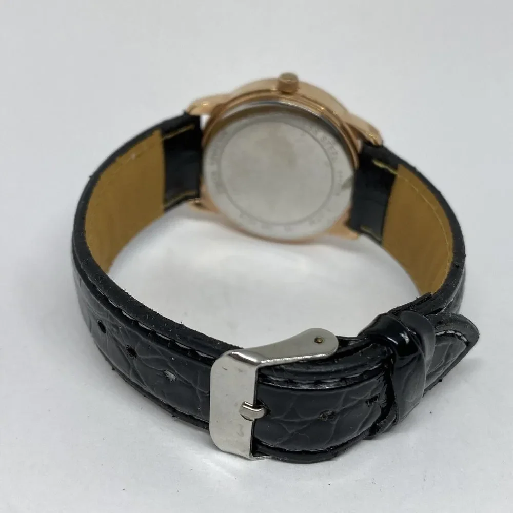 Michael Kors Elena MK3609 Women's Black Leather Analog Dial Quartz Watch WO283 - Picture 10 of 12